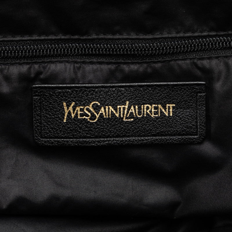 Saint Laurent Paison Printing Handbag Mini Boston Bag 275137 Black Multicolor Nylon Linen  Saint Laurent
