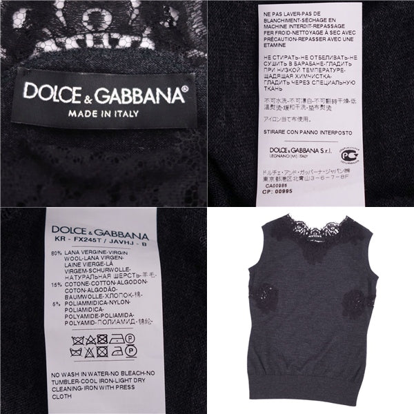 Dolce &amp; Gabbana Dolce &amp; Gabbana e   Sleeve Race Wool Tops  40 (M equivalent) Gr