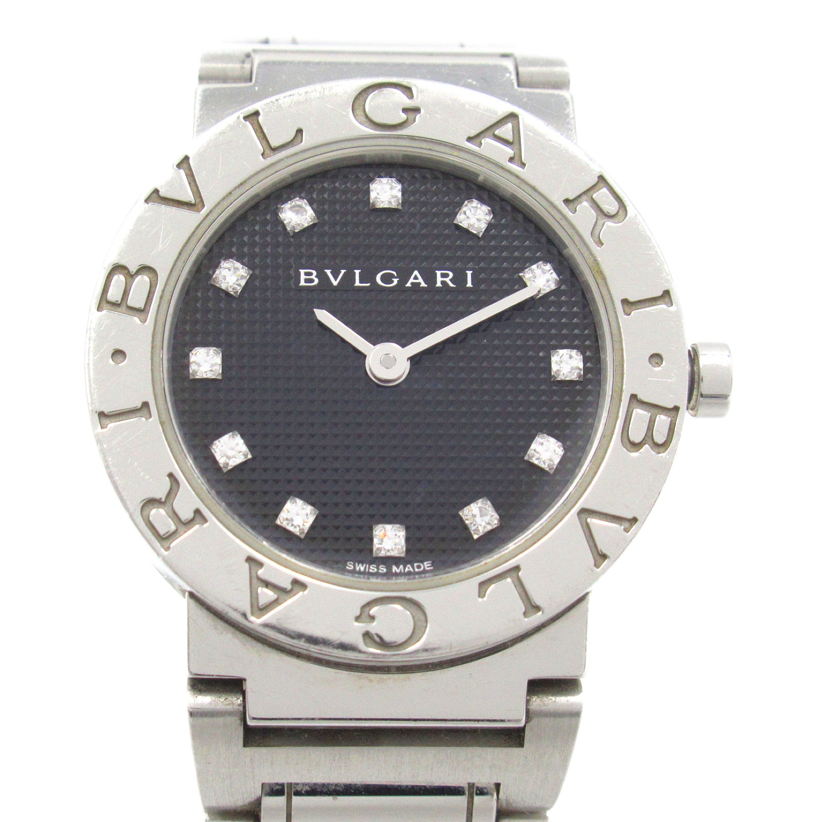 Bulgari BVLGARI n 12P Diamond  Watch Stainless Steel  Black BBL26S