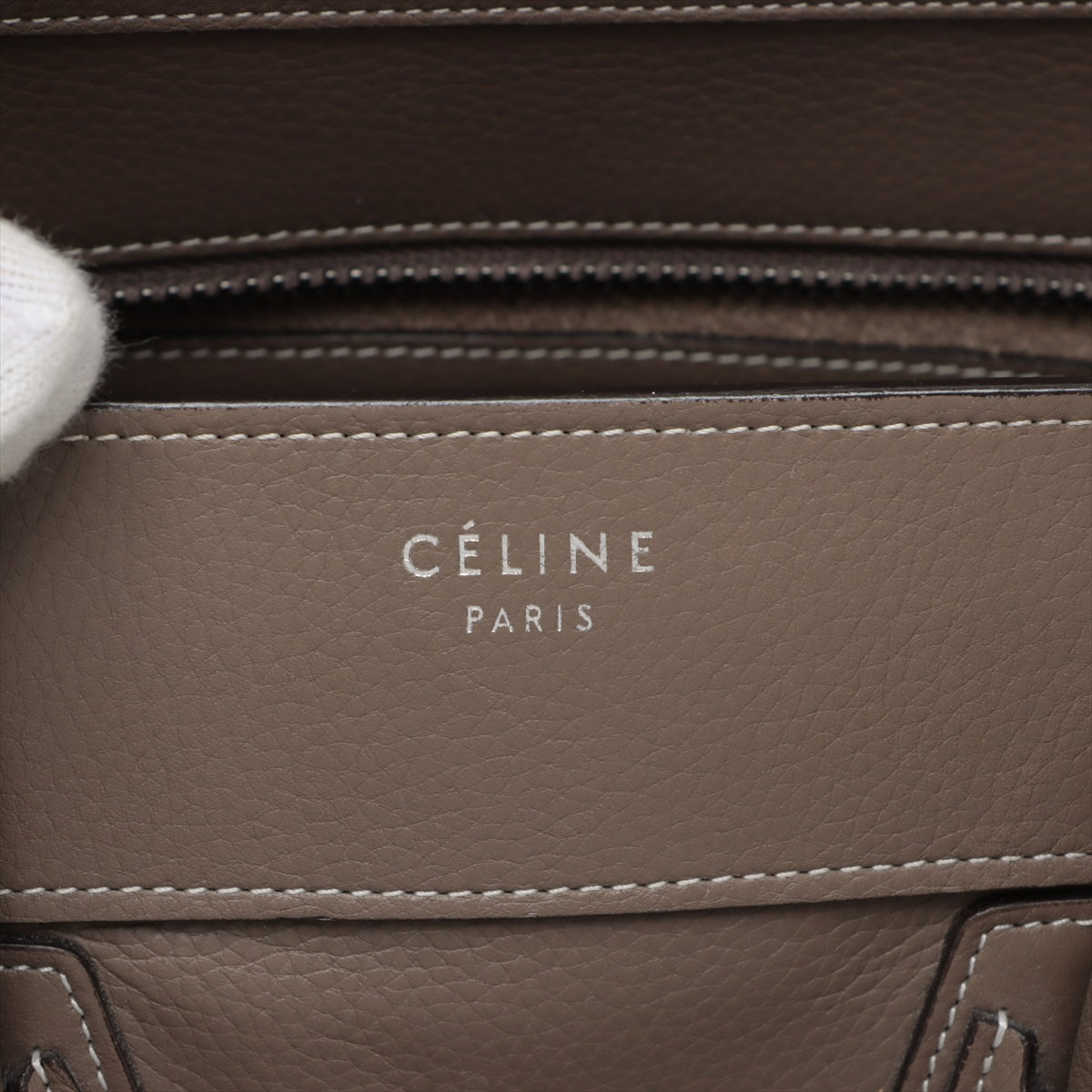 Celine Luggage Phantom Medium Leather Handbag Beige Lagoon