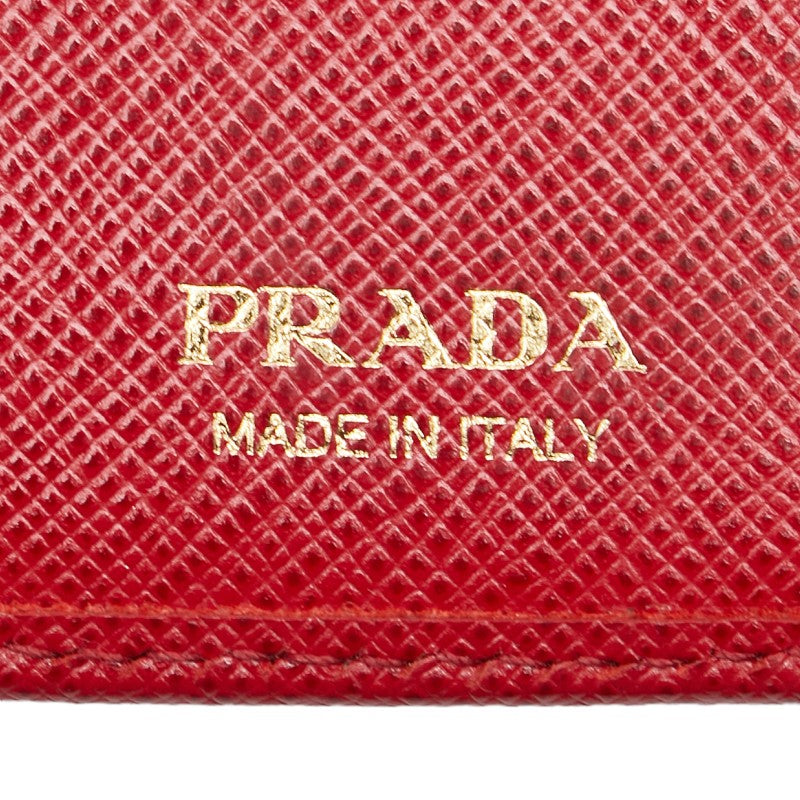 Prada Saffiano Keycase 6  1PG222 Red Leather  Prada