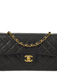 Chanel 1991-1994 Lambskin Small Classic Double Flap Shoulder Bag
