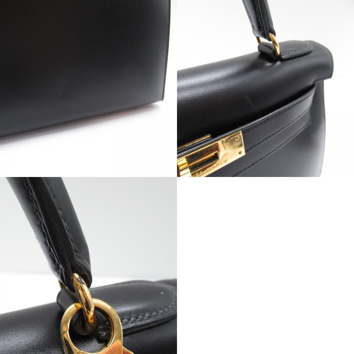 Hermes Kelly 28 Handbag Handbag Boxing Handbag  Black Boxing Handbags