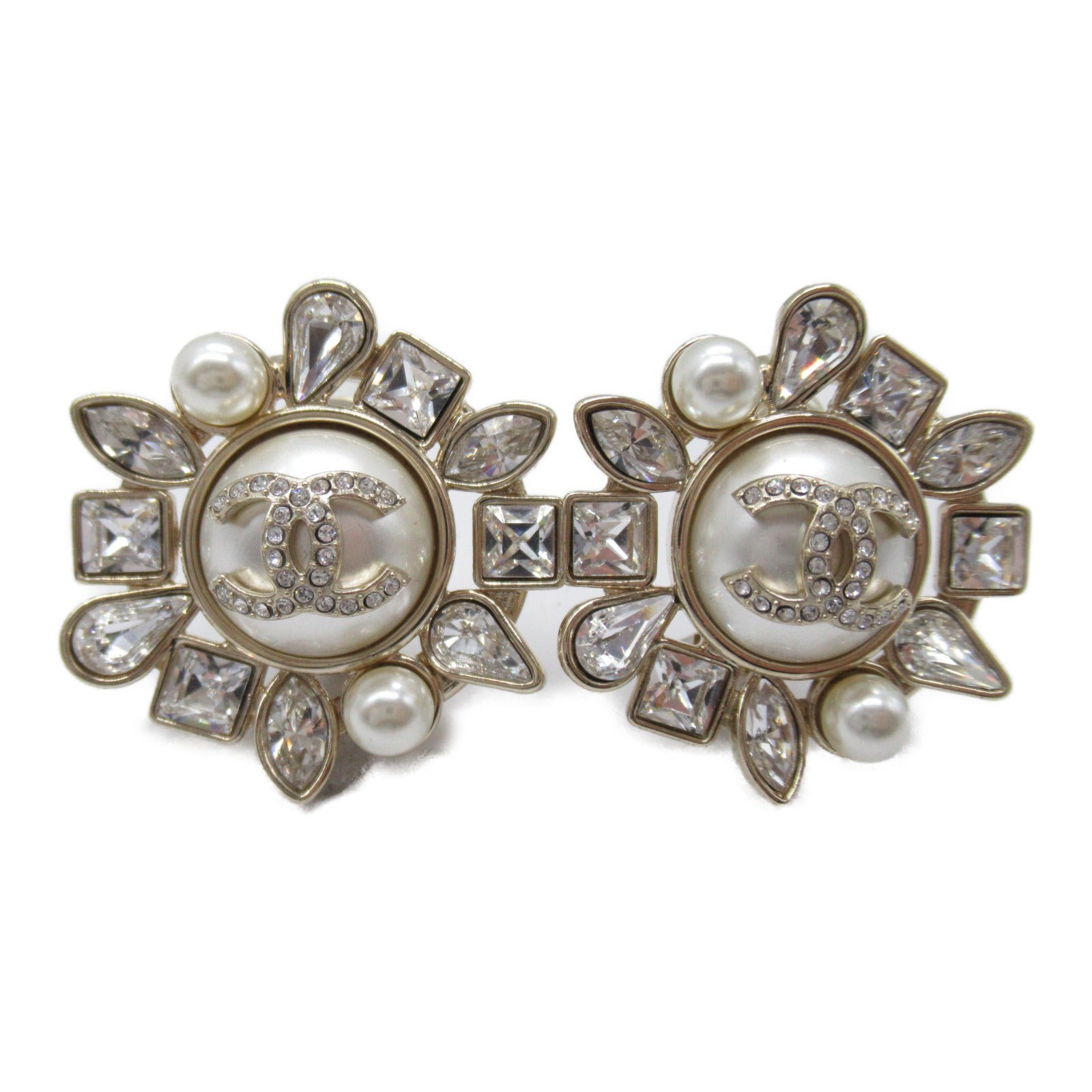 Chanel  Pearl Earrings Jewelry GP (Gen Mecca) Swarovski/Fake Pearl  Gold  B19K