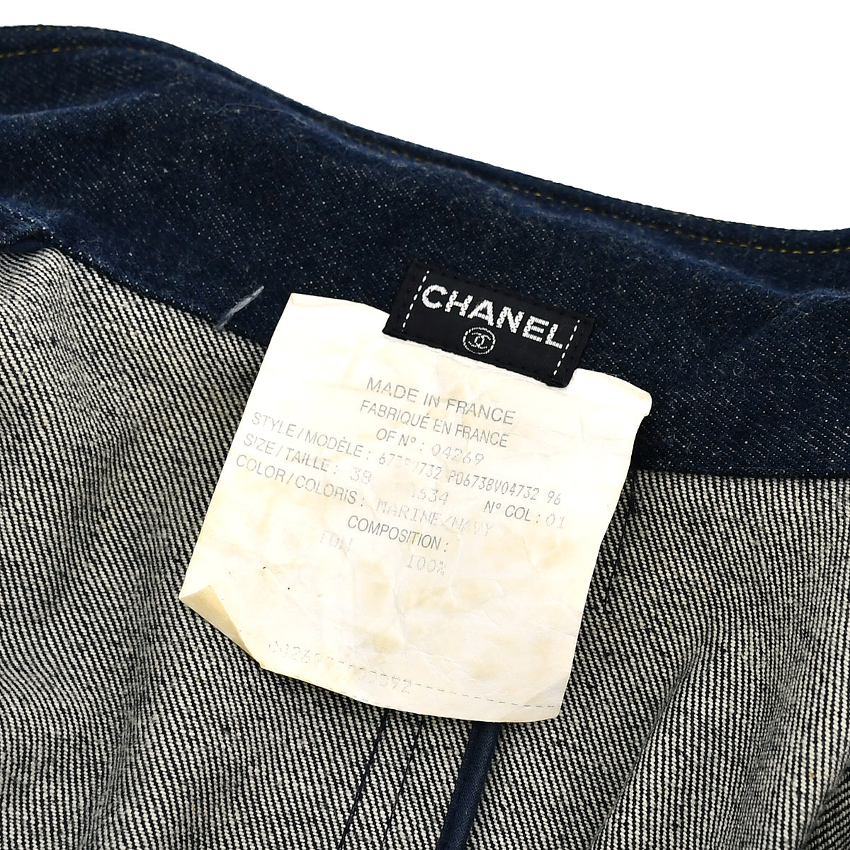 Chanel 1990s logo-buttons denim dress 