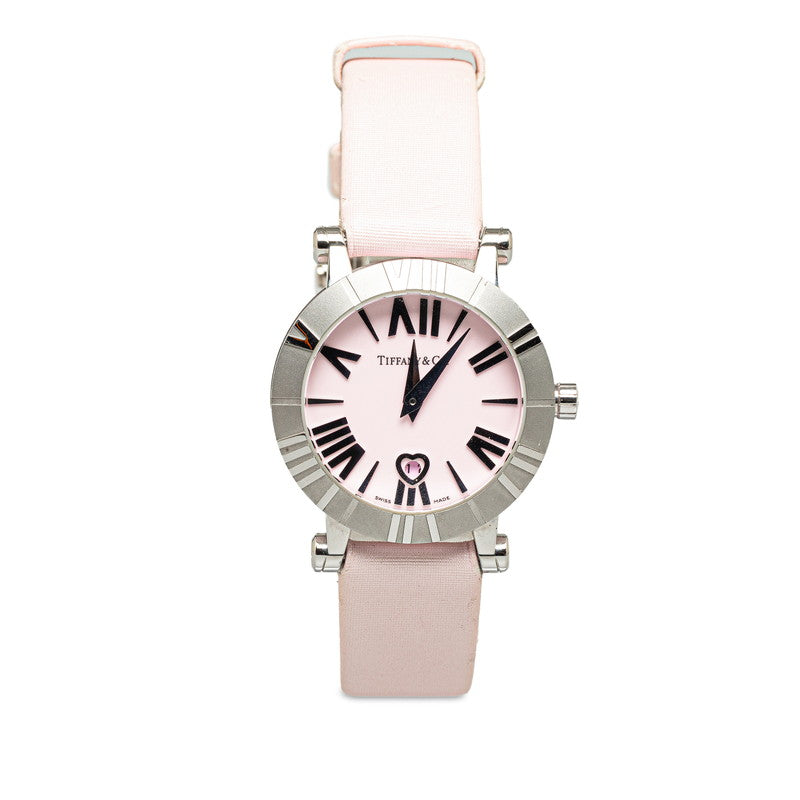 Tiffany Atlas  Z1300.11.11A31A41A Quartz Pink Dial Stainless Leather  TIFFANY&amp;Co