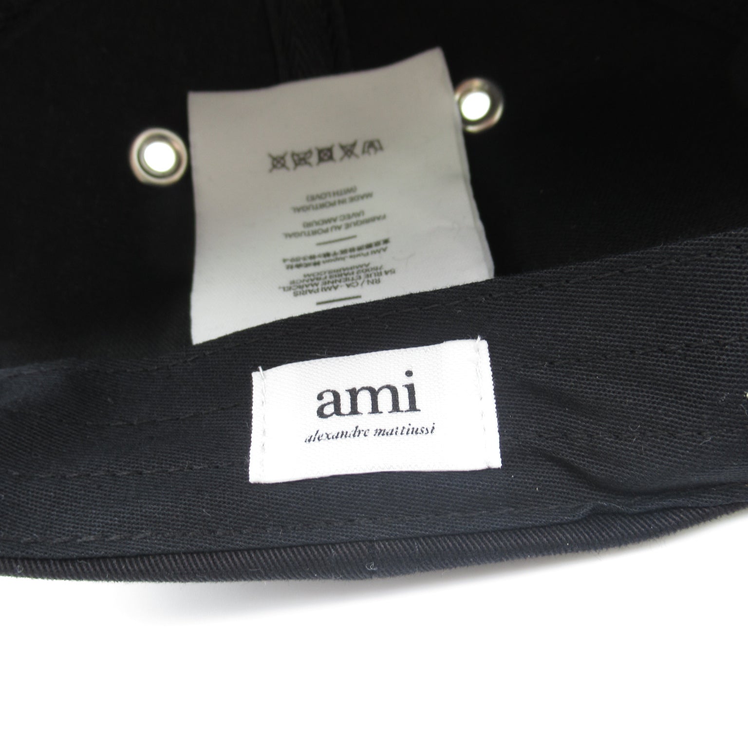 AMI Baseball Hat Cotton Hats   Black BFUCP006AW0041001