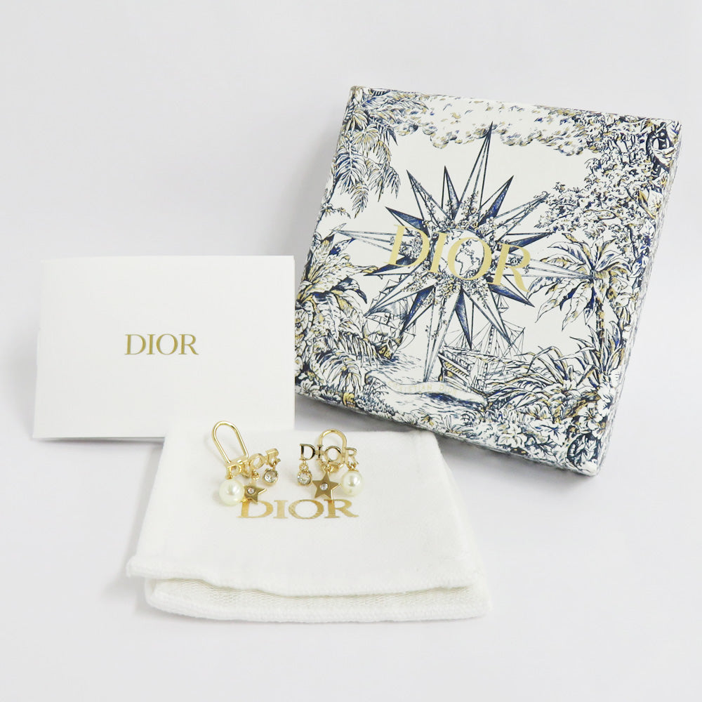 Dior Dior Revolutions Clipper Earring Metal Regin Pearl Crystal E1680DVORS Logo Star G  Jewelry Accessories