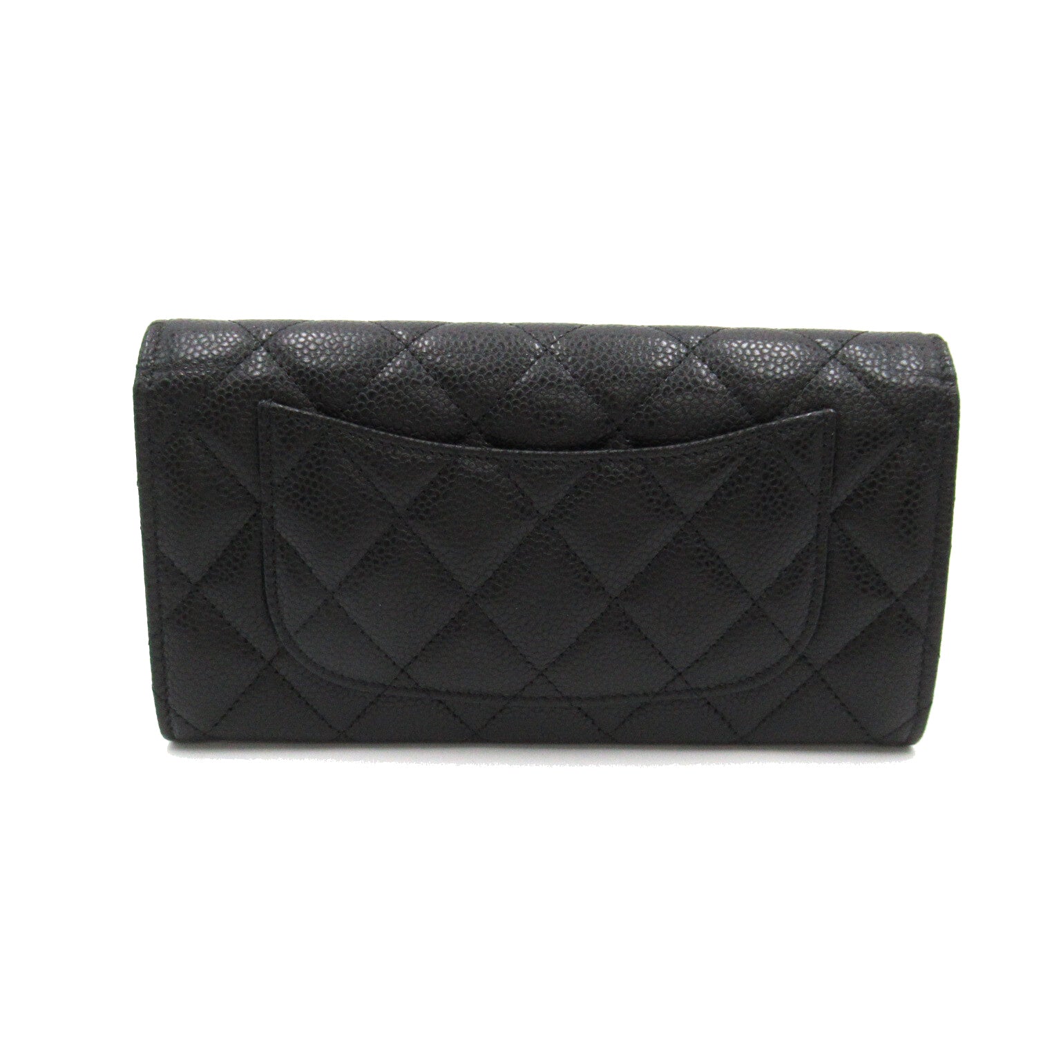 Chanel Zip Long Wallet Double Fold Wallet Caviar S  Black Box