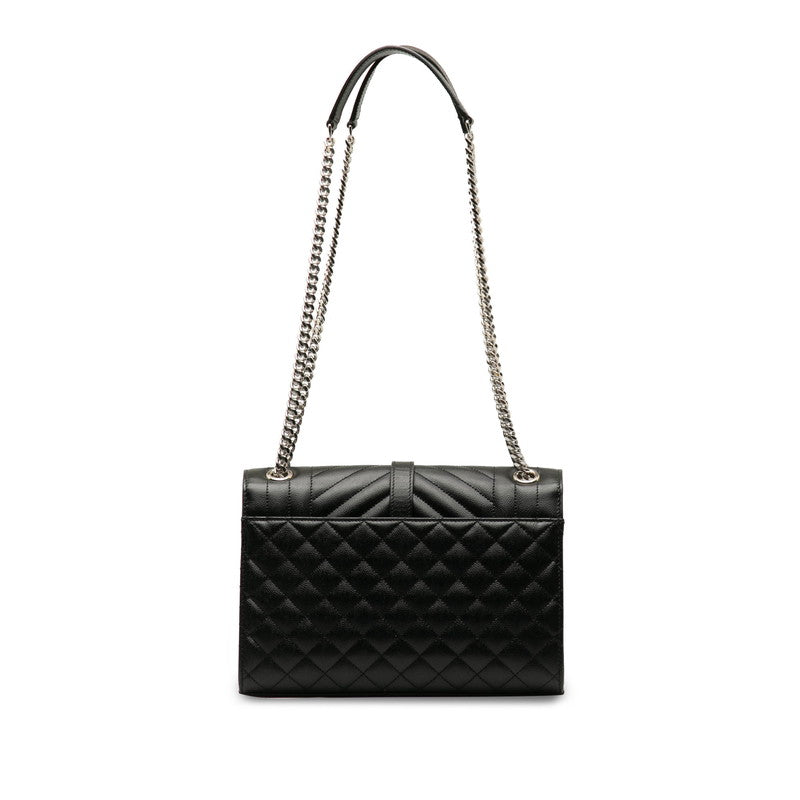 Saint Laurent Envelope Medium Chain  Shoulder Bag 600185 Black Leather  Saint Laurent