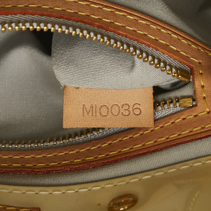 Louis Vuitton Monogram Vernis Reed PM Handbag M91336 Pearl White Patent Leather  Louis Vuitton