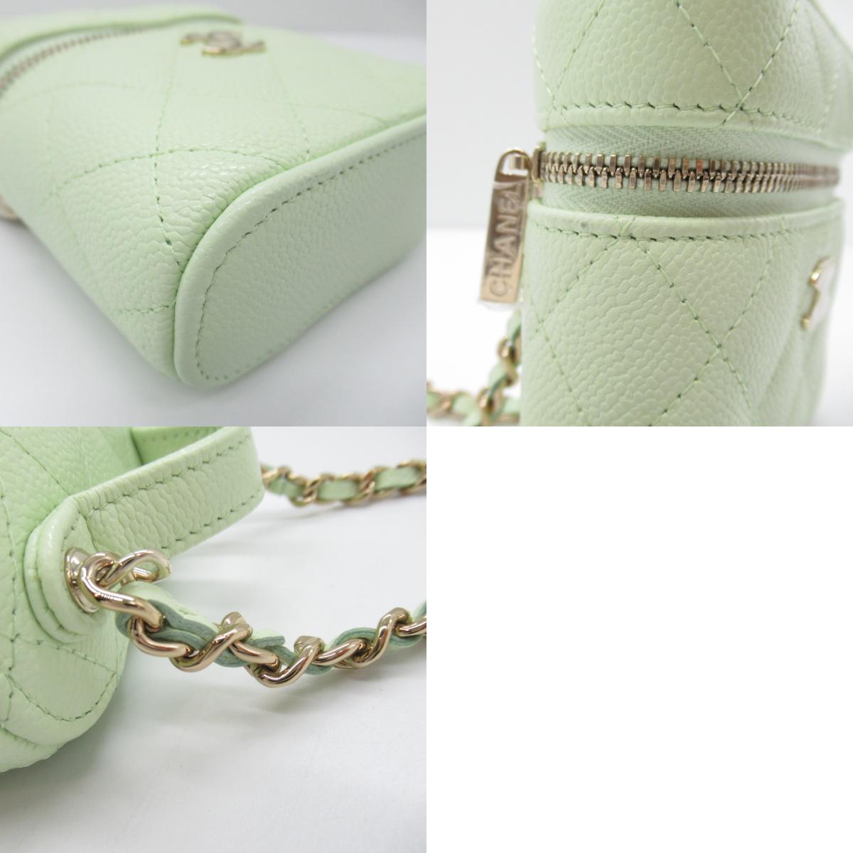 Chanel Chanel Vanity Chain Shoulder Bag Caviar S  Green Light Green AP2503
