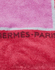 Hermes Elephant  Beach Toilet Pink Orange Multicolor Cotton  Hermes