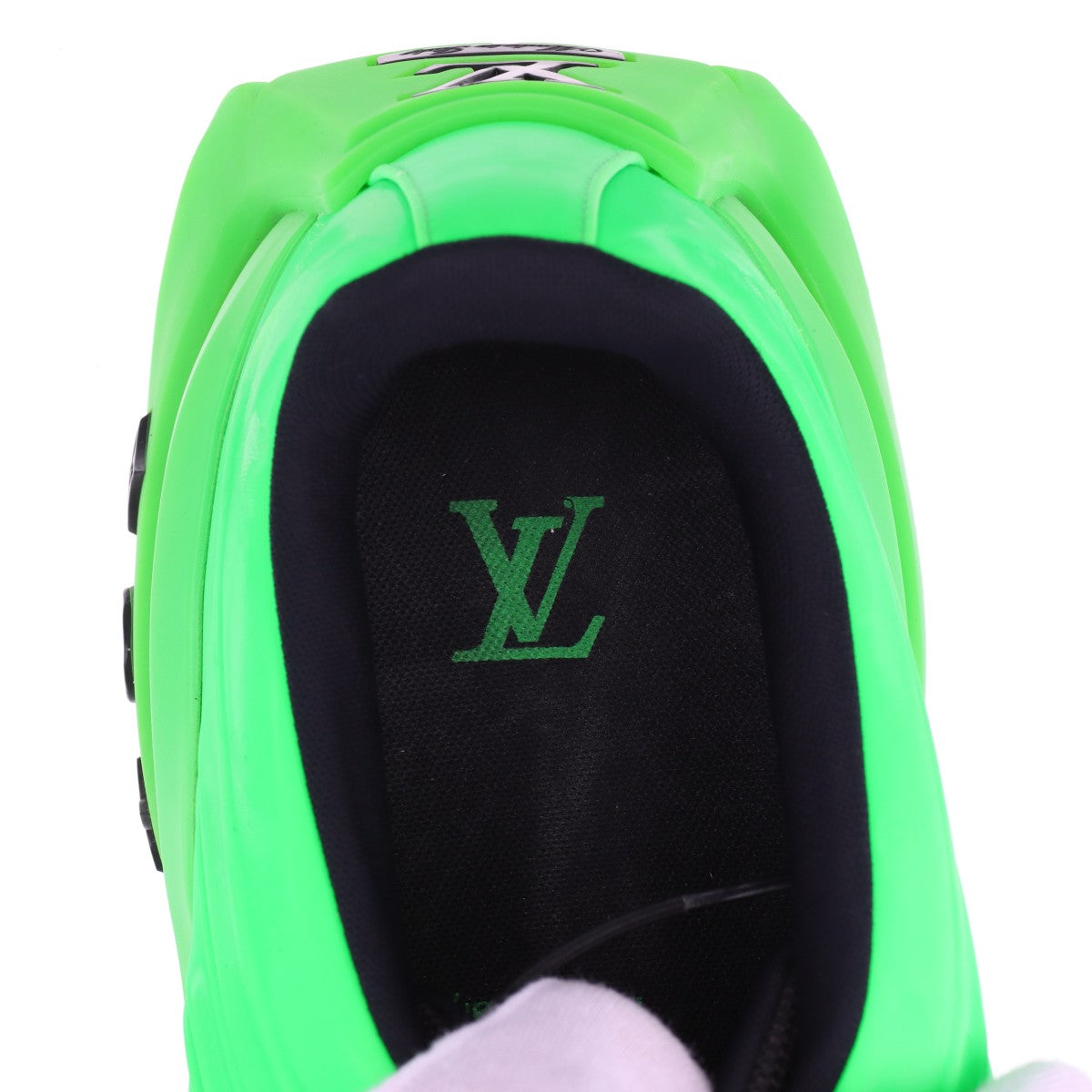 Louis Vuitton Millennium Line 21 Year Laver Trainers 9 Men Green  Black FD0251 Neon Color LV Logo  Cable Box  Bag