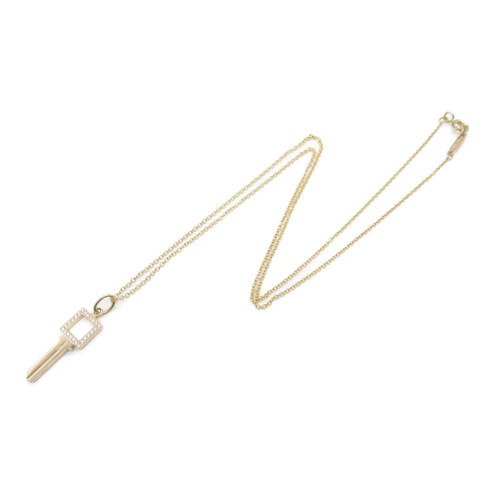 TIFFANY&amp;CO Modern Diamond Necklace Collar K18PG (Pink G) Diamond  Clearance