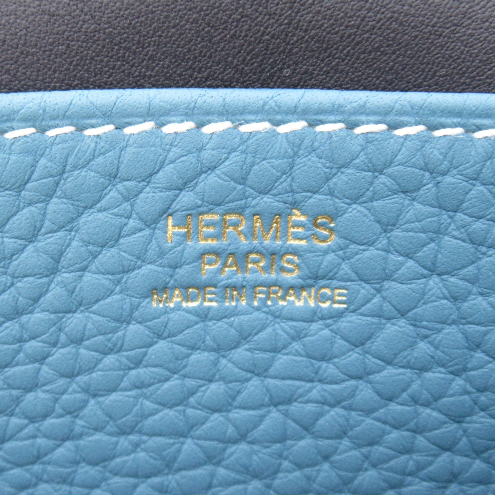 Hermes Hermes 25 Versailles New Blue Jeans/Caban Shoulder Bags Shoulder Bags Leather Triangle  Blue New Blue Jeans BBT 011 TD