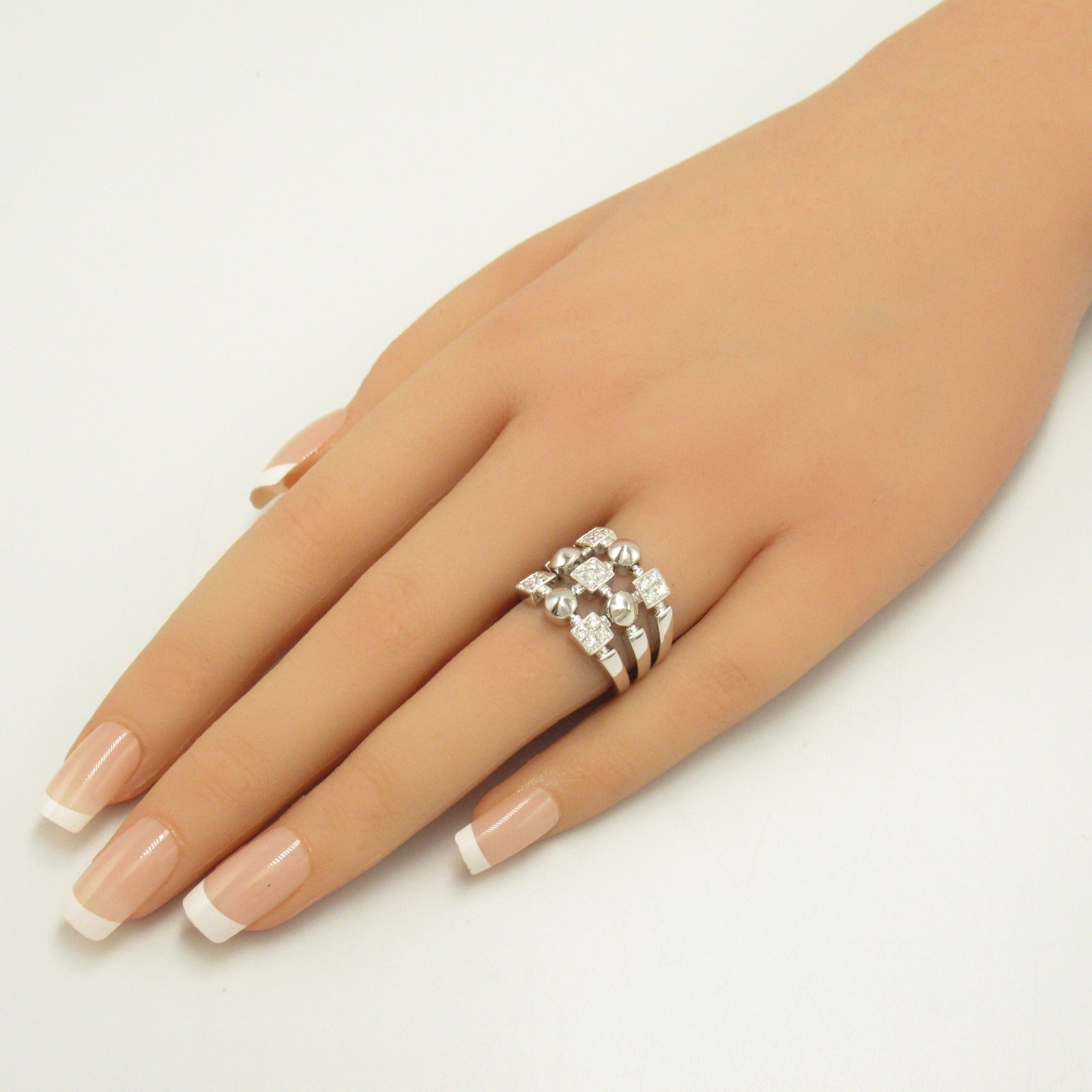 Bulgari BVLGARI Lucia Diamond 3  Ring Ring Jewelry K18WG (White G) Diamond  Clearance