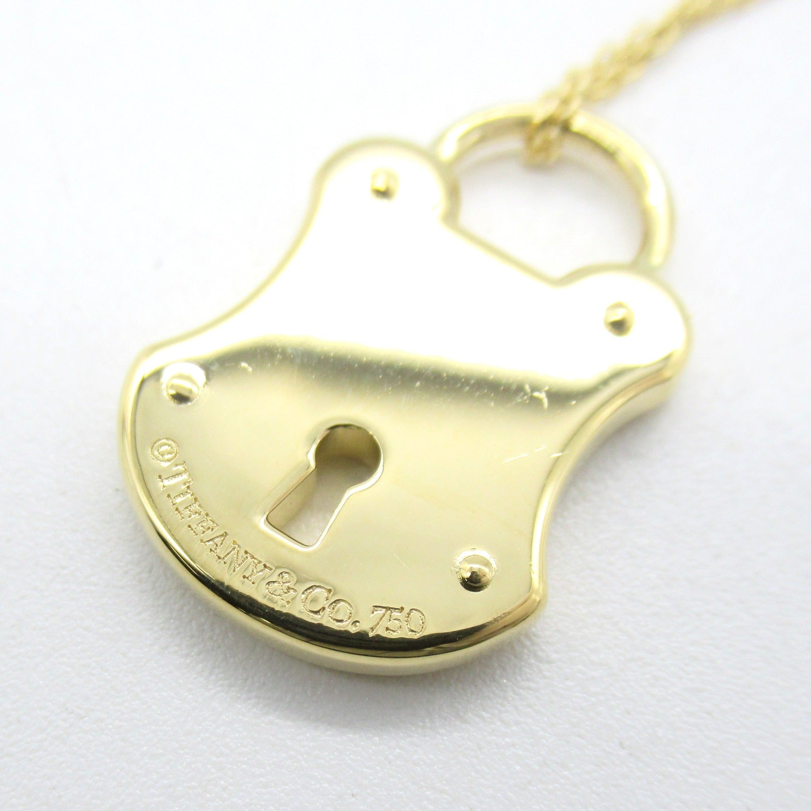 Tiffany&Co Lock Motif Necklaces K18 (Yellow G)  Gold Collars