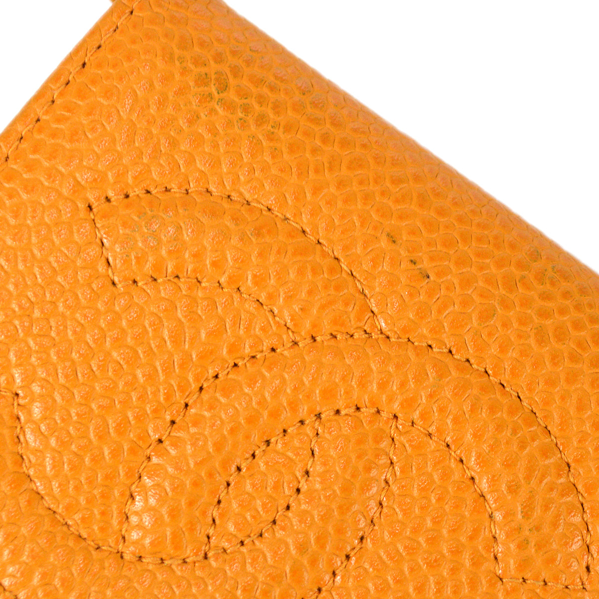 Chanel 1997-1999 Orange Caviar Timeless Phone Case