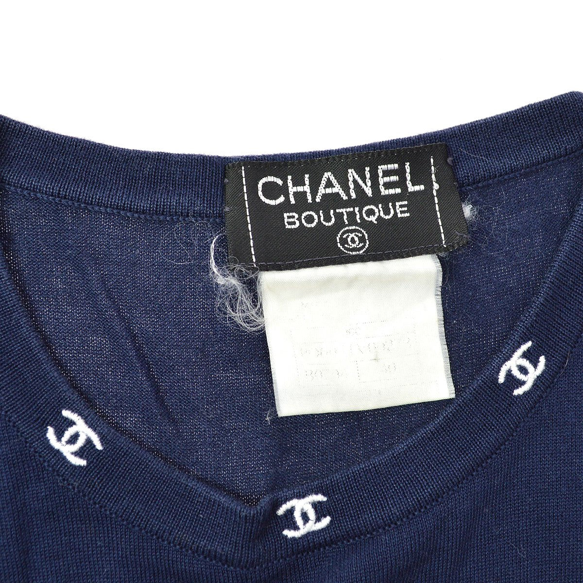 CHANEL CC embroidery knitted top 