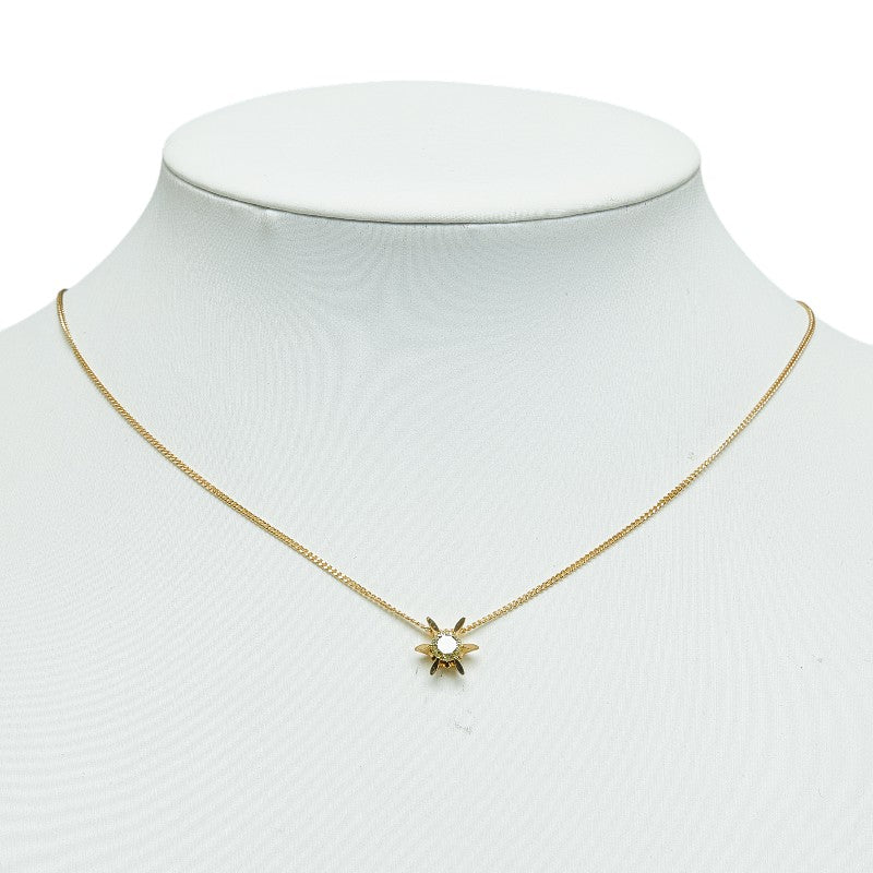 K18YG yellow g diamond 0.55ct pendant necklace ladies