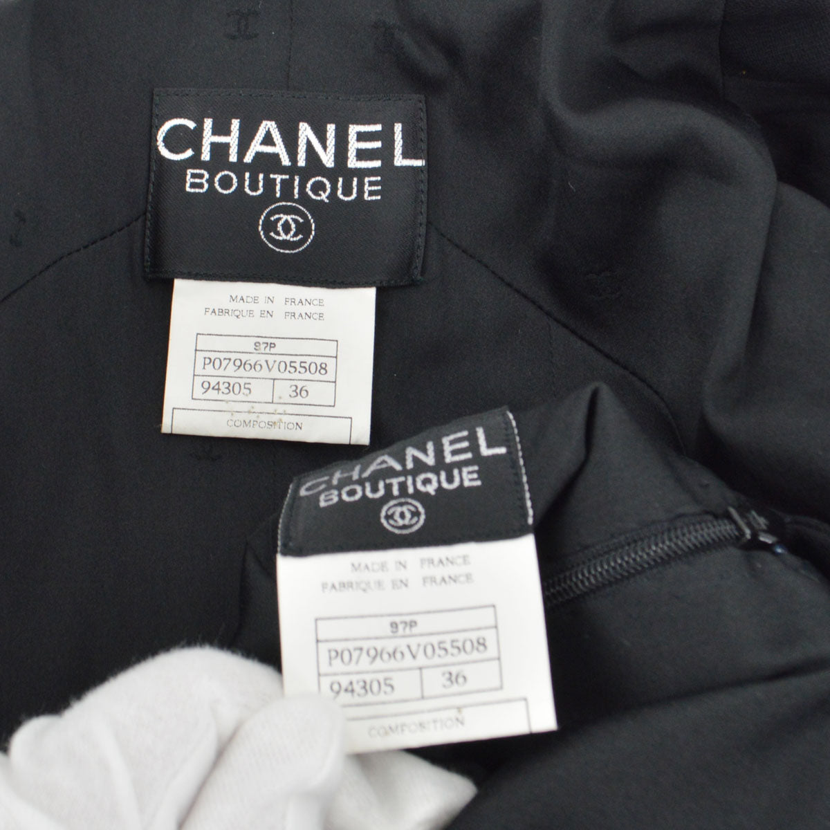 Chanel 1997 Spring wool-blend skirt suit 