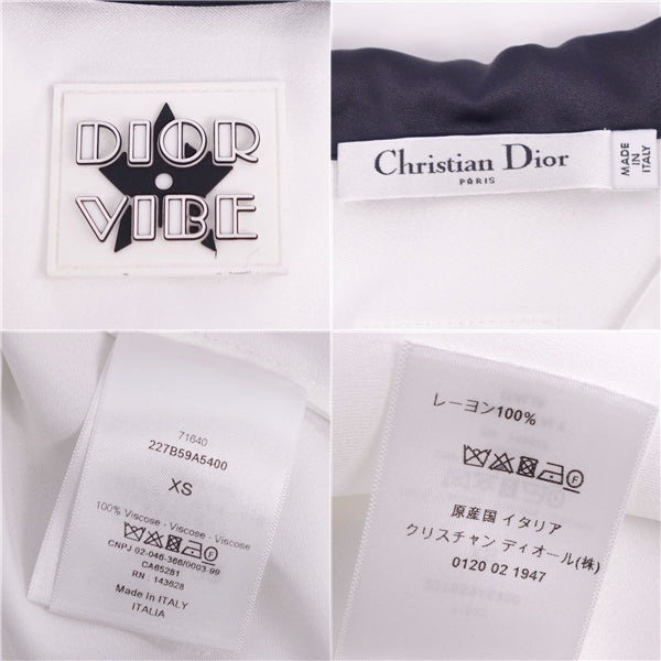 Christian Dior  22SS Dior Vibe Open Colour  Short Sleeve Half-Sleeve Italian Made Tops  XS White/Black