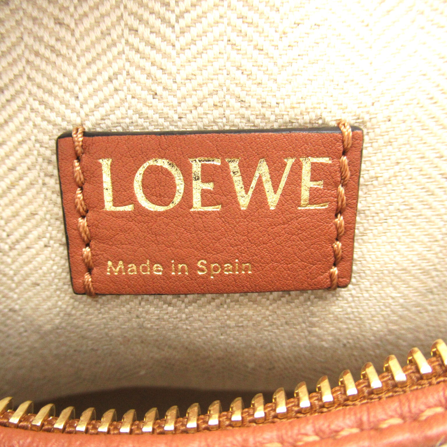 Loewe Cu Handbag Handbag Linen  Beige/Brown A906K75X21