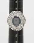 Star Sapphire Diamond Ring Pt900 18.8g 883 199