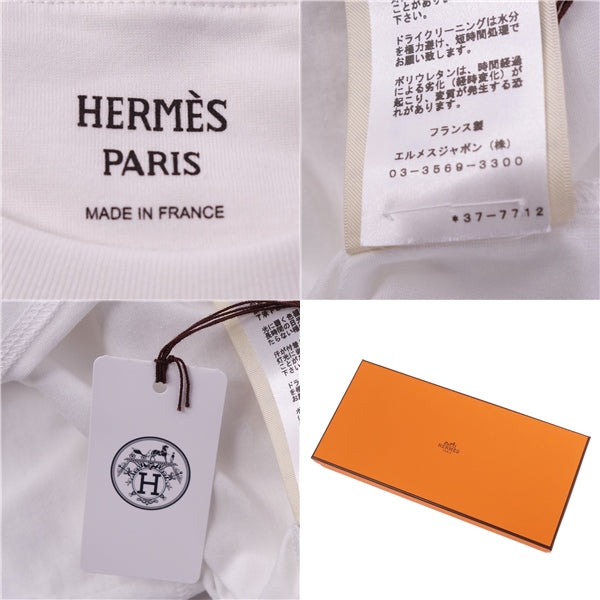 Hermes   23AW y Short Sleeve H Logo Stitch Tops  38 (M equivalent) White