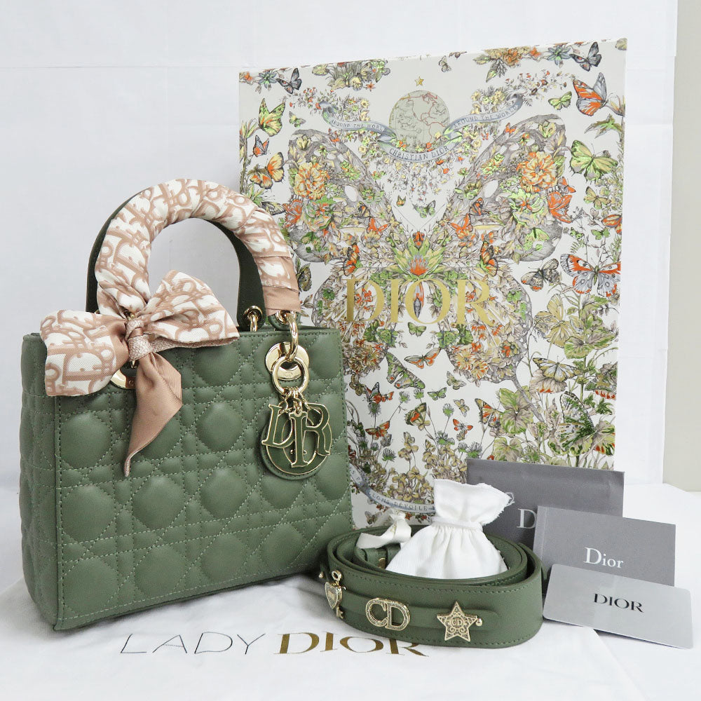 CHRISTIAN DIOR  Dior  ABC Dior Lady Dior Bag Small M0538OCEA Lady  Green G  Green SCalf   Missa