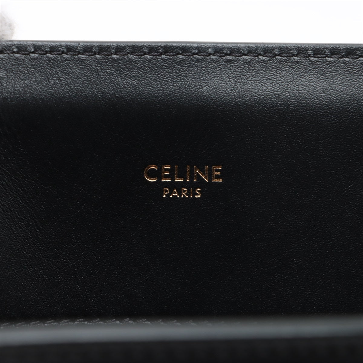 Celine  Hoodie Vertical Cabb Leather 2WAY Handbag Black