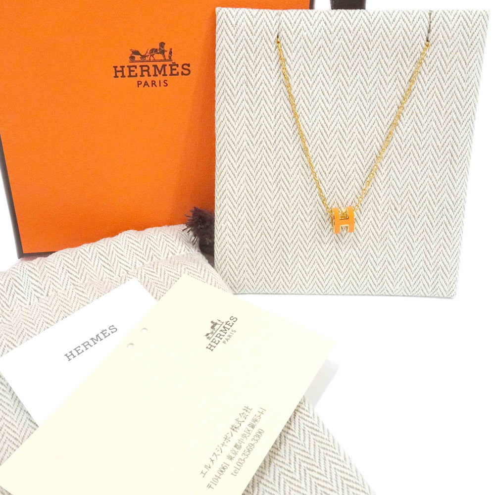 Hermes Necklace Mini Pop Ash H- Orange G  Small Accessories