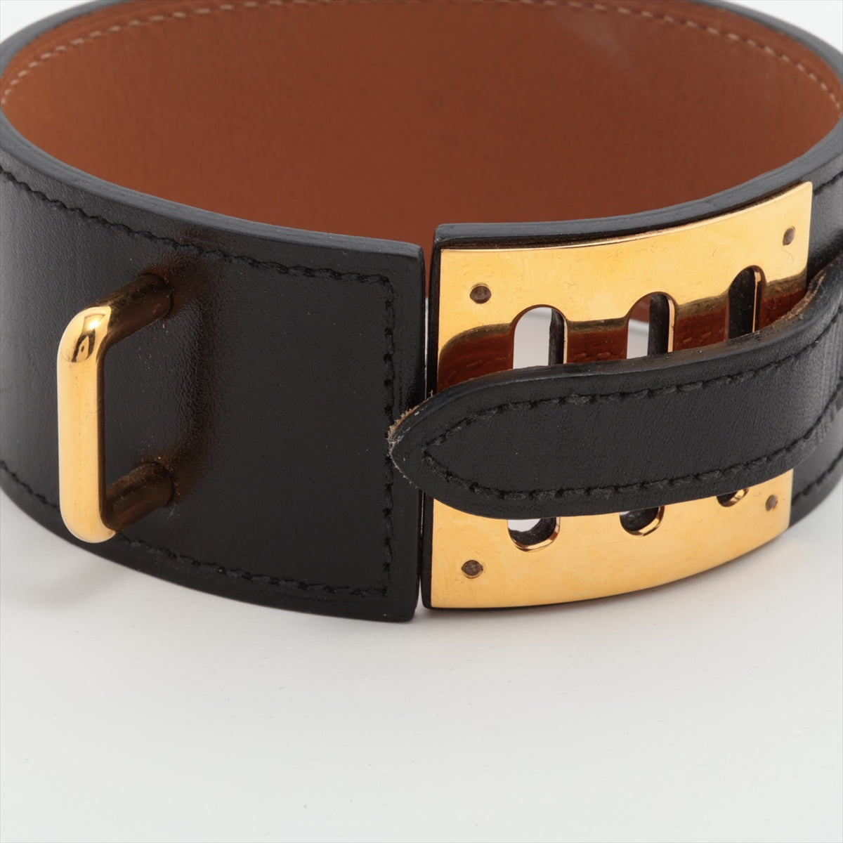 Hermes Kelly Bangle R2014 Bungalow Leather Black