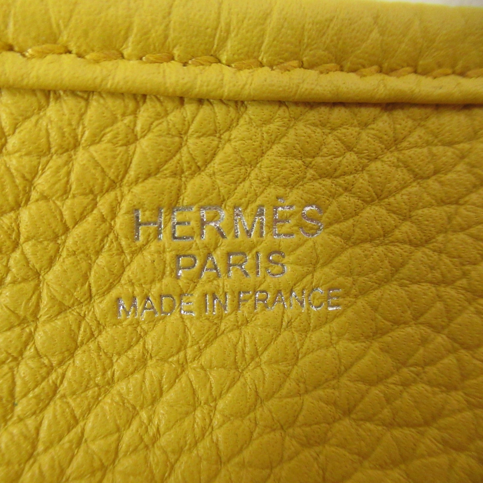 Hermes Hermes Evrin 3PM San Scher Bag Shoulder Bag Leather Triumphant  Yellow System San BMN009KD