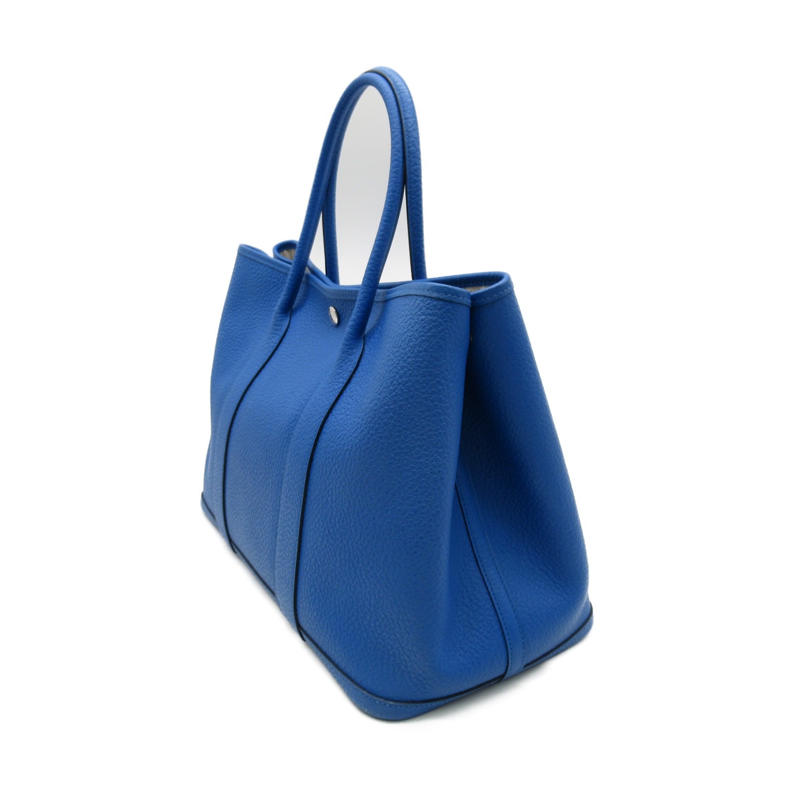 Hermes Hermes Garden Party PM Tote Bag Leather Country  Blue Garden Party PM