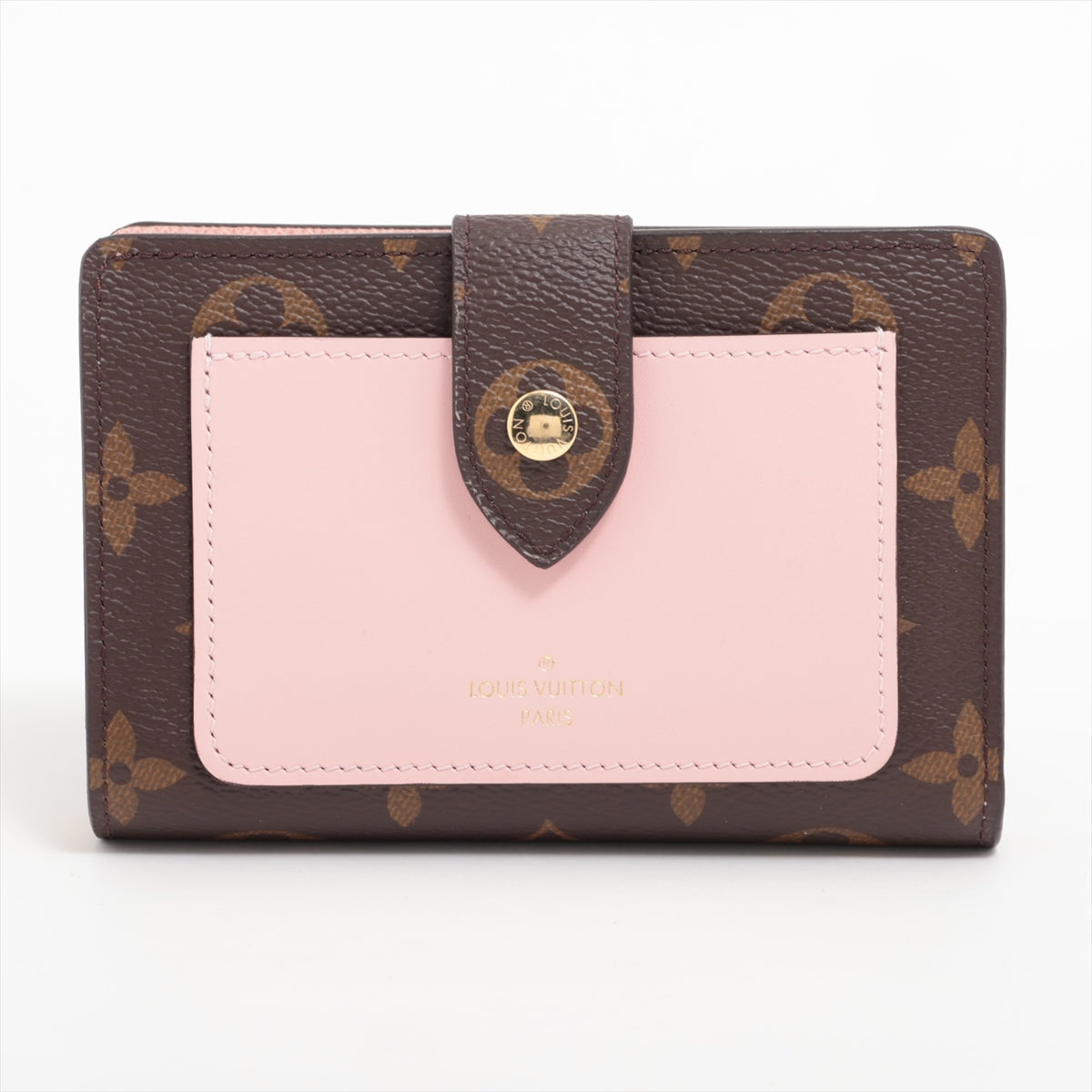 Louis Vuitton Monogram Portfolio Juliet M80973 Rose Valerie Compact Wallet Initial Into