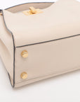 Fendi Peekaboo Essential Leather Handbag Ivory 8BN302
