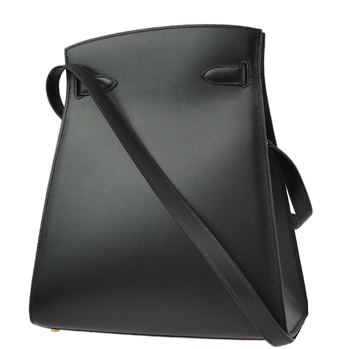 Hermes Black Box Calf Kelly Sport PM Shoulder Bag