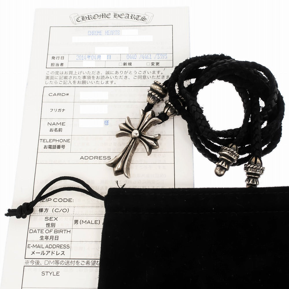 CHROME HEARTS CROMHARTS CROMHARTS CH CROSEPANT SMOR 2351-304-0020-9100 SV925 Silver Necklace Pendant