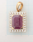 Ru diamond necklace K18 24.3g R18250 0451 004 Transparent material