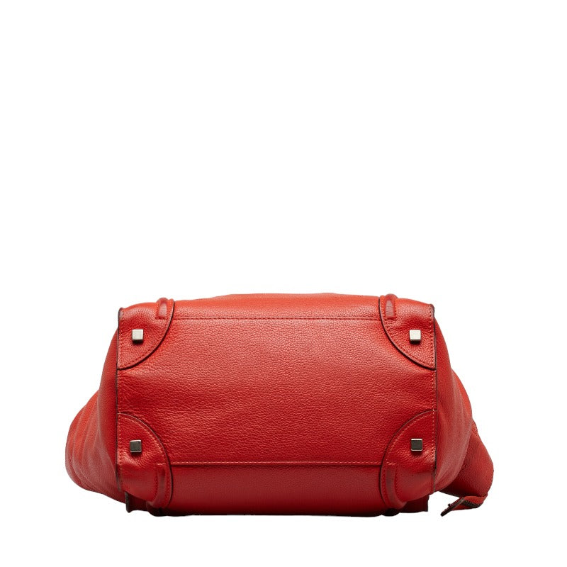 Celine Luggage Mini per Handbag 165213 Orange Leather  Celine