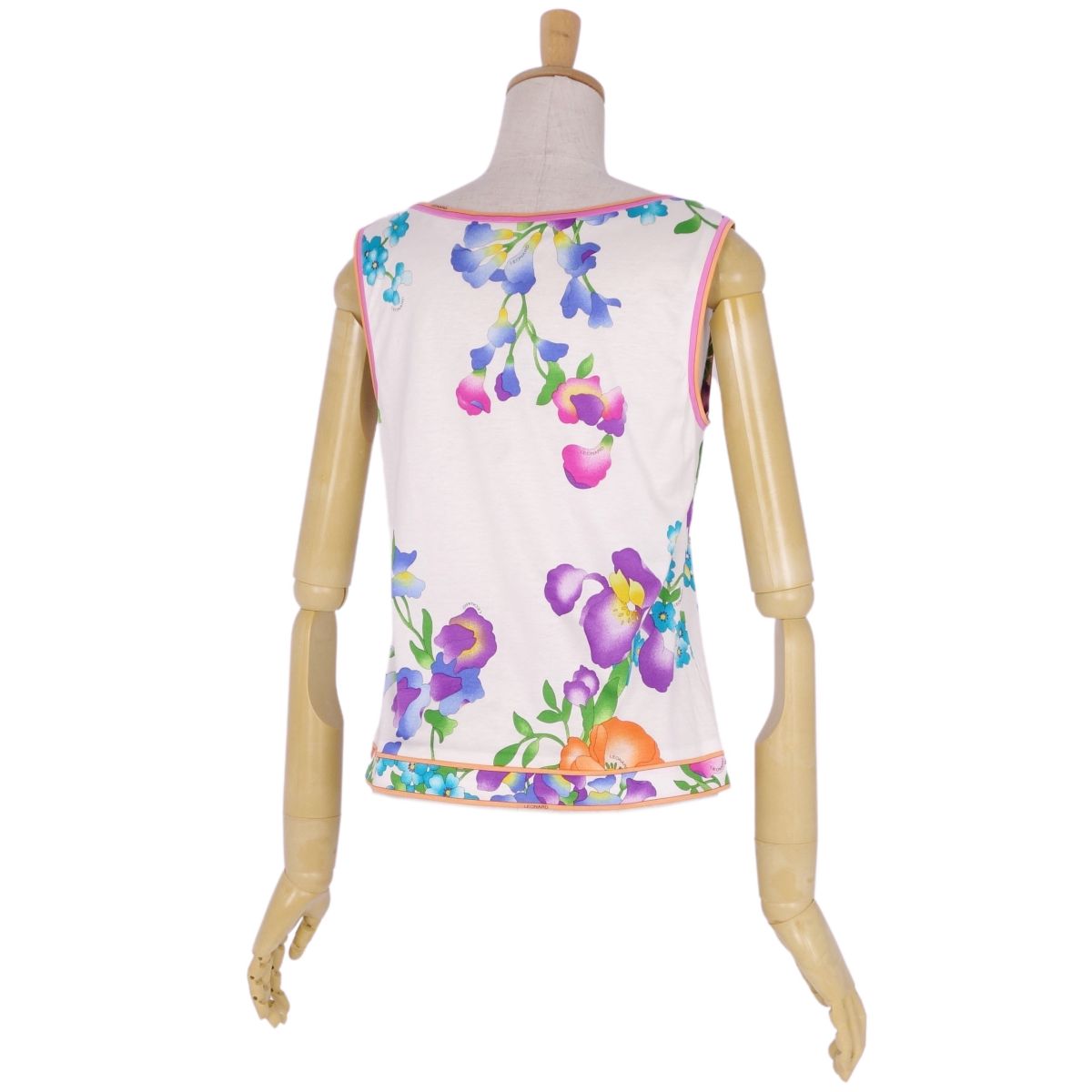 LEONARD FASHION  Jacket Tank Top Flowers Cotton  9AR (M Equivalent) Multi-Color NODEST