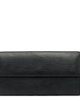 Louis Vuitton Epi Pochette Portemoney Credity Long Wallet M63572 Noneir Black Leather  Louis Vuitton