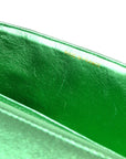 Chanel 1994 Classic Flap Handbag Medium Metallic Green Lambskin