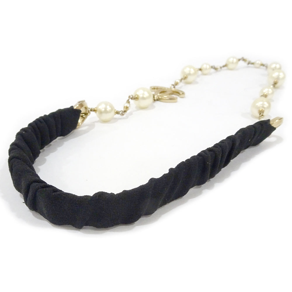 CHANEL Hair Band Coco  Pearl 10P Hair Accessories Small