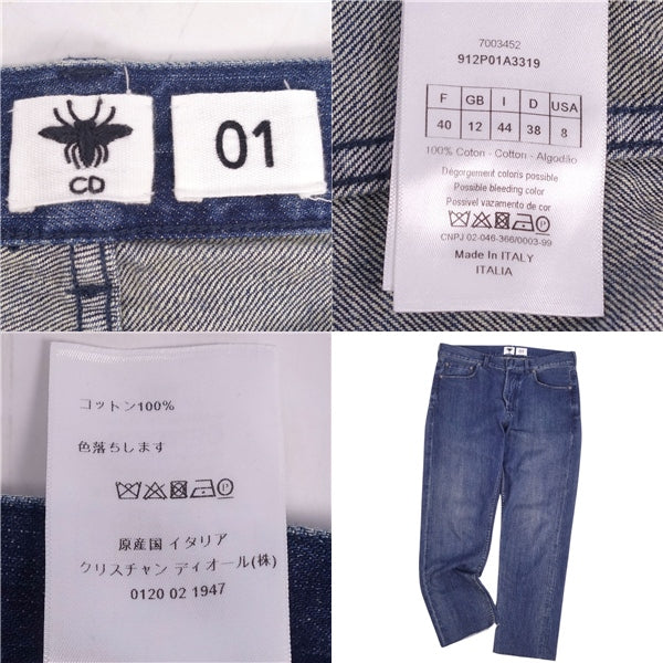 Christian Dior Pants Denim Pants Jeans Cut Off Boyfriend Homeless Bottoms  F40 USA8 I44 (M equivalent) Blue