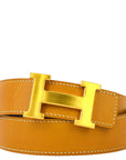 Hermes 2004 Box Calf Constance Reversible Belt 