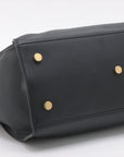 Saint Laurent  Cabas Leather 2WAY Handbag Black 424869
