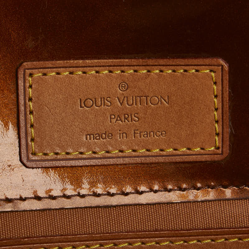 Louis Vuitton Monogram Vernis Reed PM Handbag M91146 Bronze Brown Patent Leather  Louis Vuitton